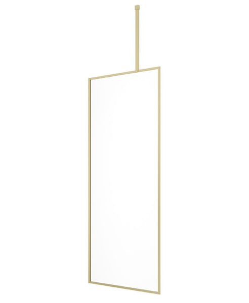 Mirage 1200Mm Brushed Gold Frame With Clear Glass – Topline Cleary's