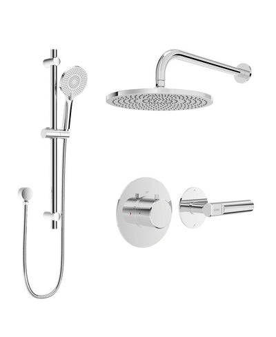 Hakk Thermostatic Shower Set 1 With Wall Arm Chrome