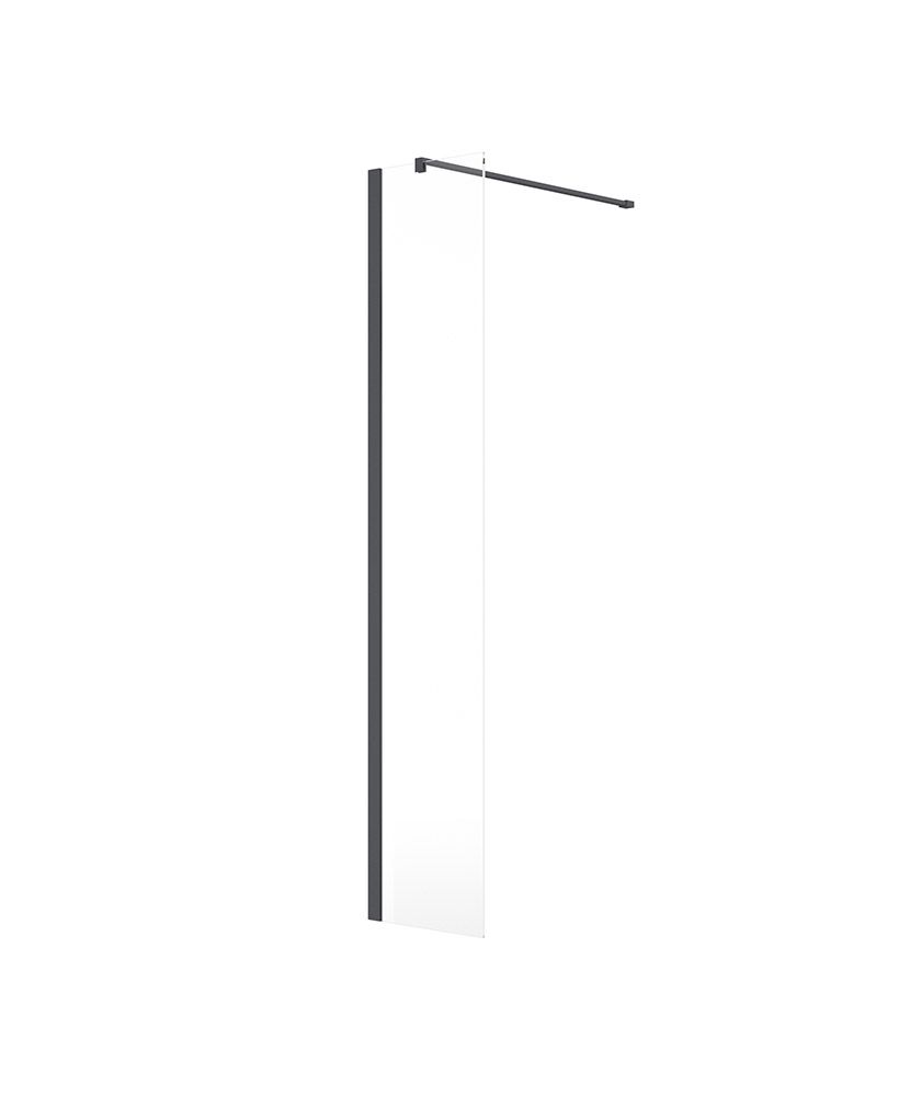 Aspect 400Mm Wetroom Panel Midnight Grey Matt