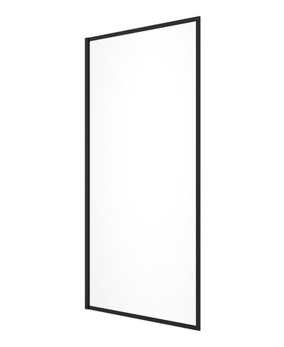Mirage 800Mm Matt Black Frame With Clear Glass Fixed Bath Screen