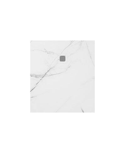 Unity Rectangle 1000X900Mm Shower Tray White Marble & Waste