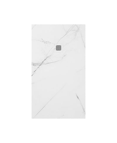 Unity Rectangle 1400X800Mm Shower Tray White Marble & Waste