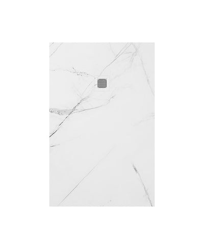 Unity Rectangle 1400X900Mm Shower Tray White Marble & Waste