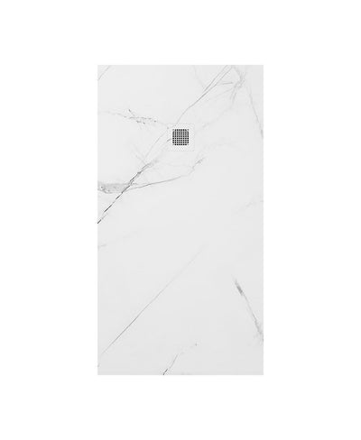 Unity Rectangle 1500X800Mm Shower Tray White Marble & Waste