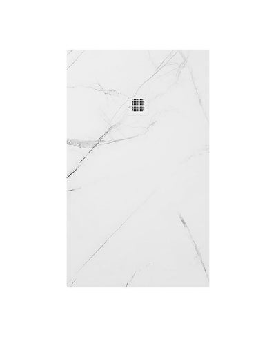 Unity Rectangle 1500X900Mm Shower Tray White Marble & Waste