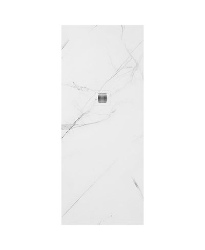 Unity Rectangle 1700X700Mm Shower Tray White Marble & Waste