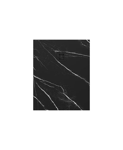 Unity Rectangle 1000X800Mm Shower Tray Black Marble & Waste
