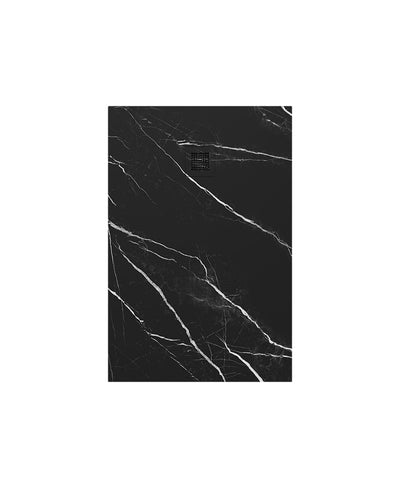 Unity Rectangle 1200X800Mm Shower Tray Black Marble & Waste