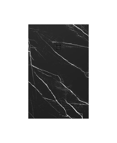 Unity Rectangle 1400X900Mm Shower Tray Black Marble & Waste