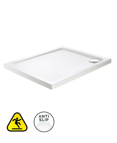 Kristal Secure Rectangle 1100X900Mm Low Profile Class C Anti Slip Shower Tray & Waste
