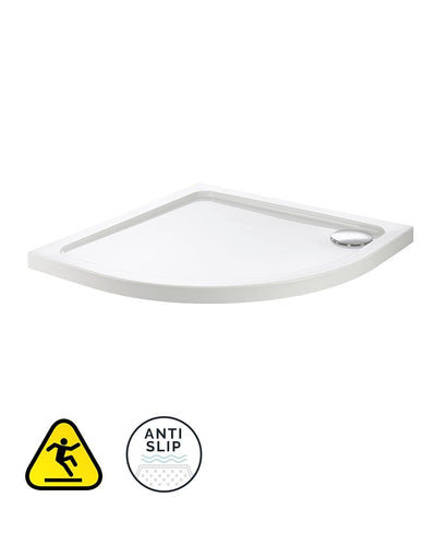 Kristal Secure Quadrant 1000Mm Low Profile Class C Anti Slip Shower Tray & Waste