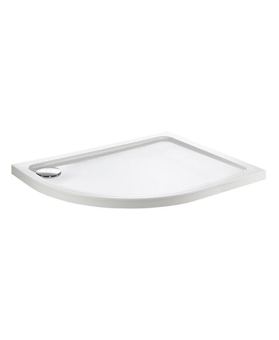 Kristal Secure Offset Quadrant Left Hand 1000X800Mm Low Profile Class C Anti Slip Shower Tray & Waste