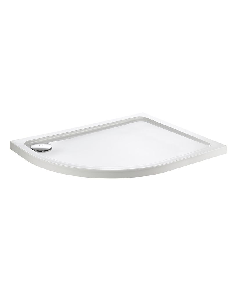 Kristal Secure Offset Quadrant Left Hand 1200X900Mm Low Profile Class C Anti Slip Shower Tray & Waste