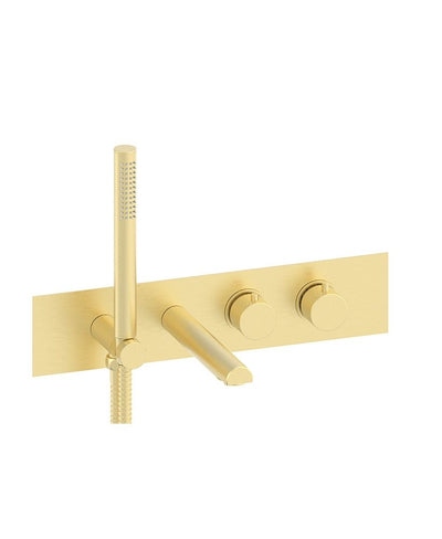 Hakk Concealed Bath Shower Mixer Brushed Gold
