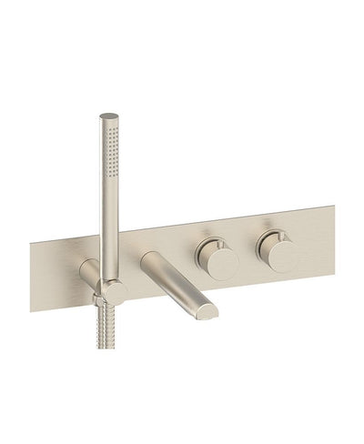 Hakk Concealed Bath Shower Mixer Brushed Nickel