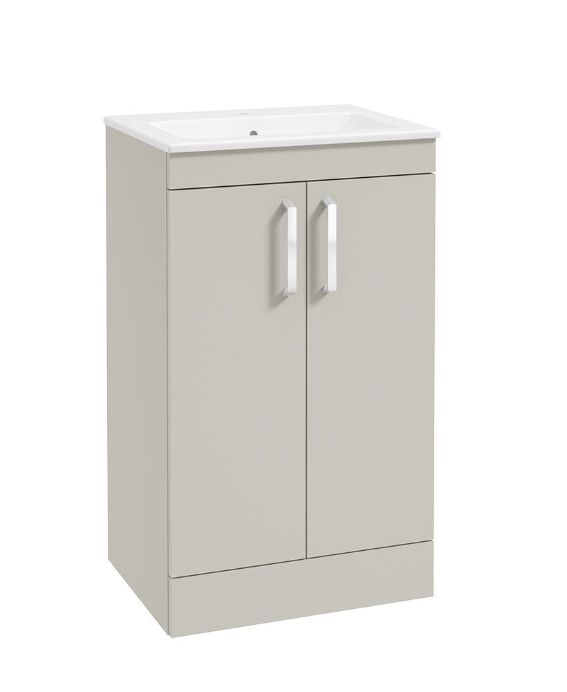 Corta Floorstanding 50Cm Two Door Unit Whispering Willow-Chrome Handles