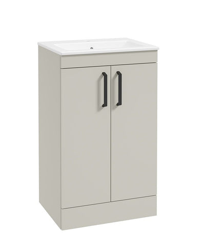 Corta Floorstanding 50Cm Two Door Unit Whispering Willow-Black Handles