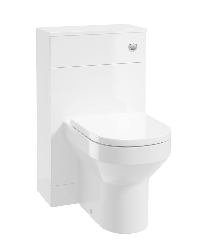 Corta Back To Wall Wc Unit Gloss White-Chrome Button