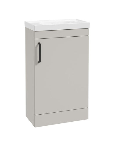 Corta Floorstanding 50Cm Single Door Compact Unit Morning Mist-Black Ha