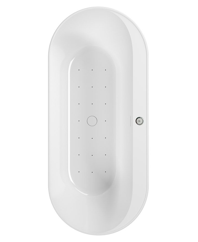 Samoa 1800X750Mm Freestanding Air Jet System Whirlpool Bath White