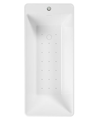 Seren 1700X750Mm Freestanding Air Jet System Whirlpool Bath White