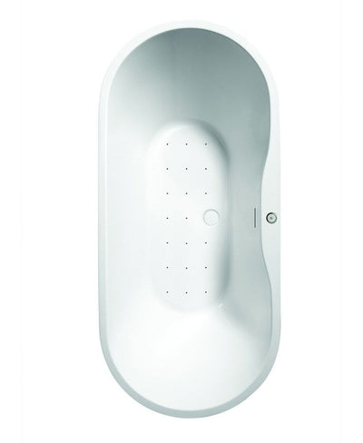 Andrea 1555X745Mm Freestanding Air Jet System Whirlpool Bath White