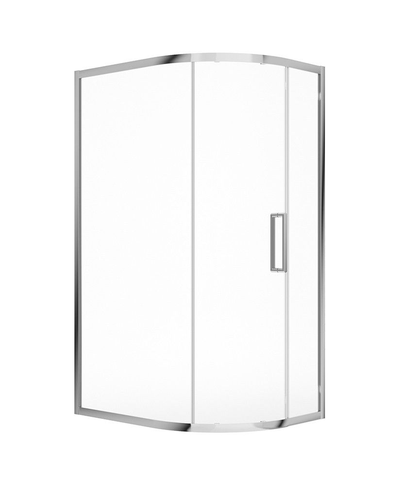 Aspect Single Door Offset Quadrant 1000X800Mm Shower Door Chrome