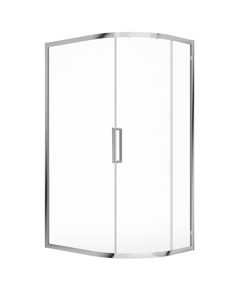 Aspect Single Door Offset Quadrant 1200X900Mm Shower Door Chrome