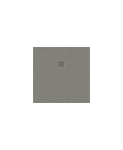 Slate Square 800Mm Shower Tray Taupe & Waste