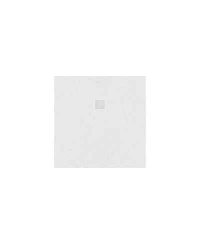 Slate Square 800Mm Shower Tray White & Waste