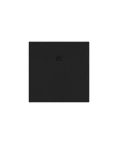 Slate Square 900Mm Shower Tray Black & Waste
