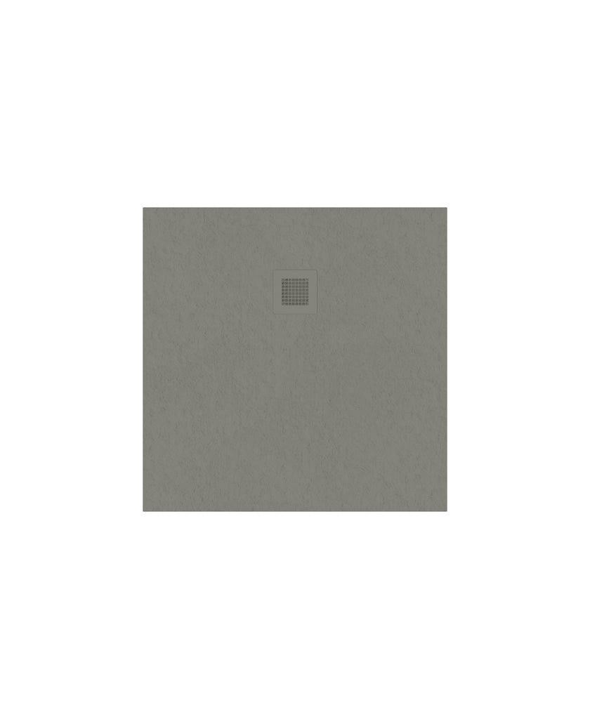 Slate Square 900Mm Shower Tray Taupe & Waste