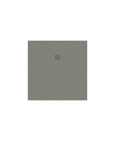 Slate Square 900Mm Shower Tray Taupe & Waste