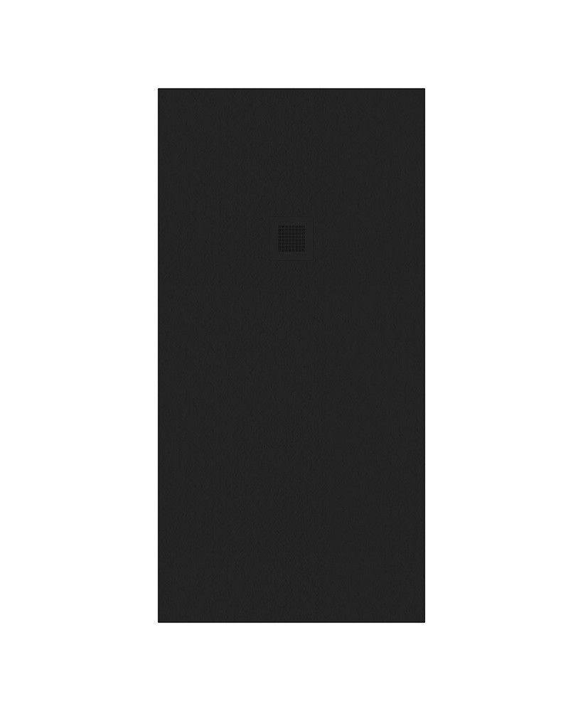 Slate Rectangle 1600X800Mm Shower Tray Black & Waste