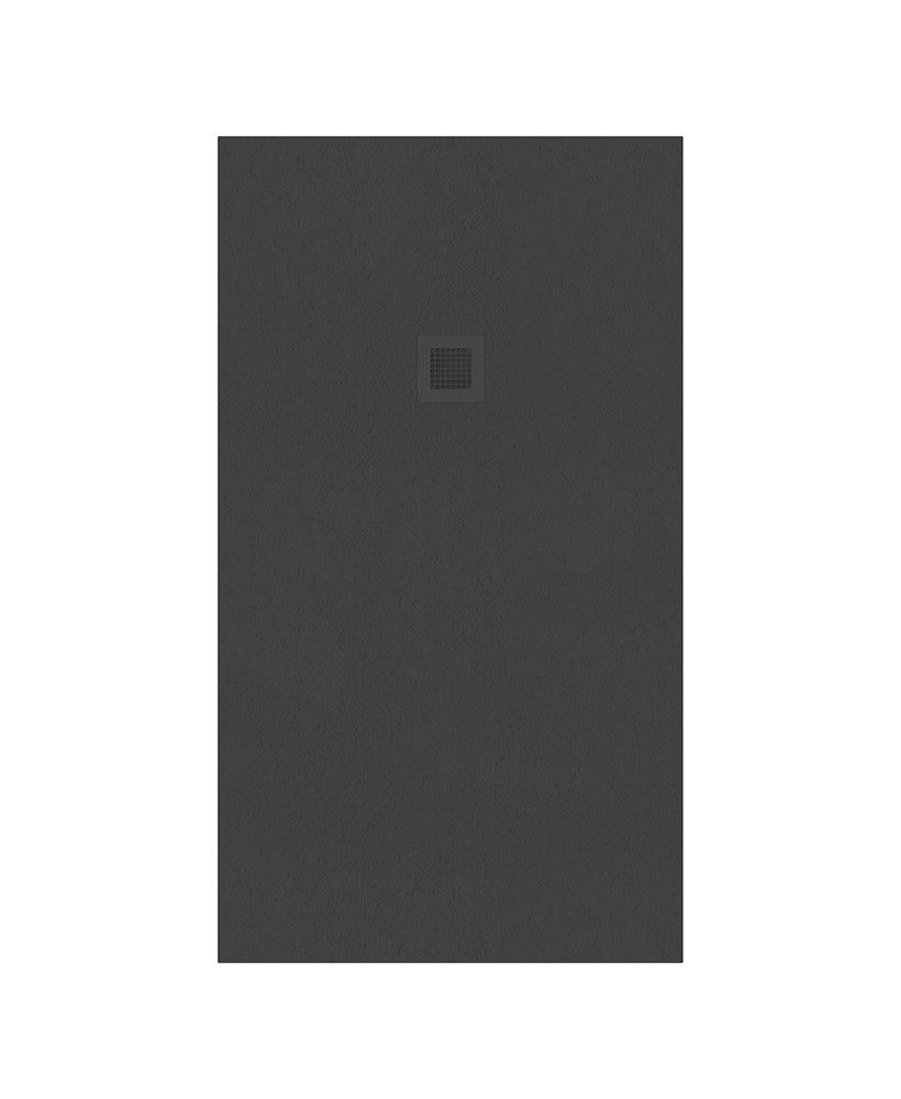 Slate Rectangle 1600X900Mm Shower Tray Anthracite & Waste