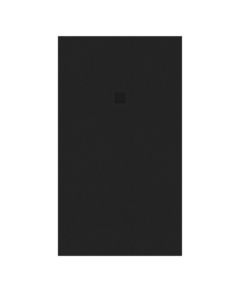 Slate Rectangle 1600X900Mm Shower Tray Black & Waste