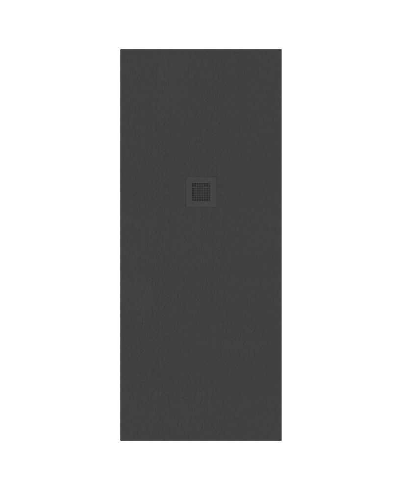 Slate Rectangle 1700X700Mm Shower Tray Anthracite & Waste