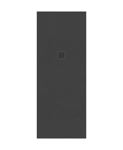 Slate Rectangle 1700X800Mm Shower Tray Anthracite & Waste