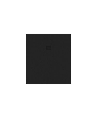 Slate Rectangle 900X800Mm Shower Tray Black & Waste