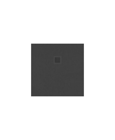 Slate Square 800Mm Shower Tray Anthracite & Waste