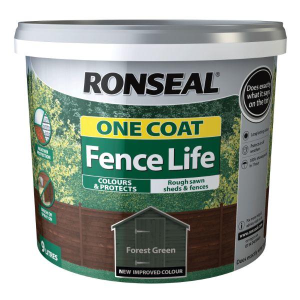 Ronseal 9ltr 1c Forest Green Shed & Fence Protector