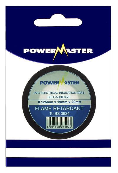 Powermaster 20Mtr Insulating Tape Black