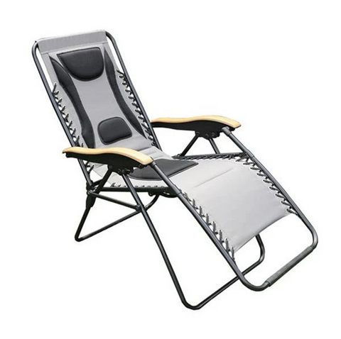 Deluxe Padded Zero Gravity Chair Grey