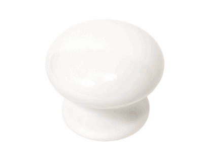 White Knob Ceramic 35mm