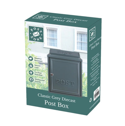 Classic Grey Diecast Postbox