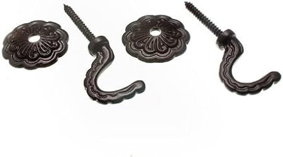 Curtain Hook Black Rosette