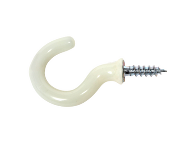 Cup Hooks White 1.1/4