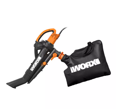 Worx 3000W Electric Turbine Corded 3-in-1 Leaf Blower Mulcher & Vacuum