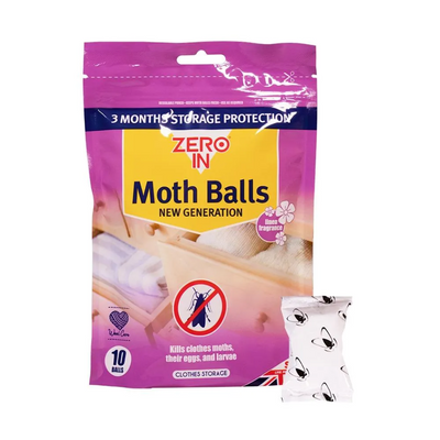 Zero In New Generation Moth Balls - 10 Pack