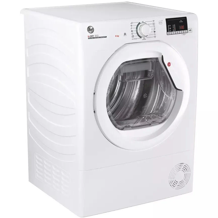 Hoover HLE H8A2DE 80 8KG Heat Pump Tumble Dryer - White | HLEH8A2DE-80